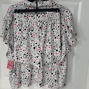 Disney White 101 Dalmatian Pajamas Shorts Set